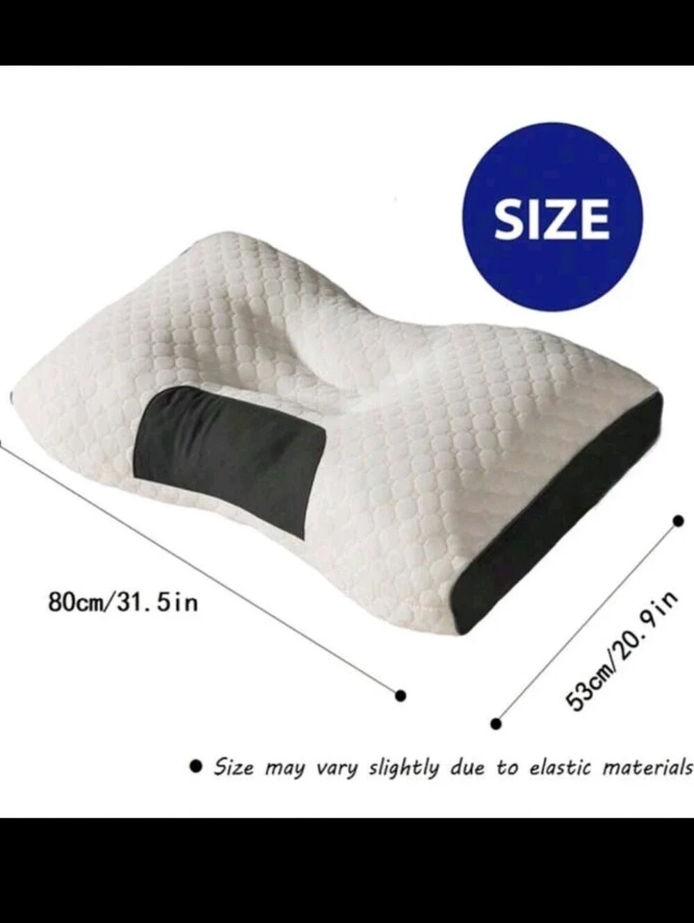 Yellow and White Memory Foam Pillow - 2 Pack